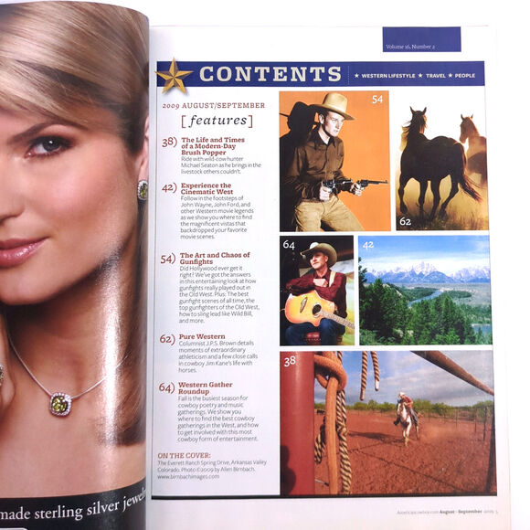 American Cowboy Magazine Lot July Sept 2009 John Wayne Wild West Gunfighters - Picture 4 of 4